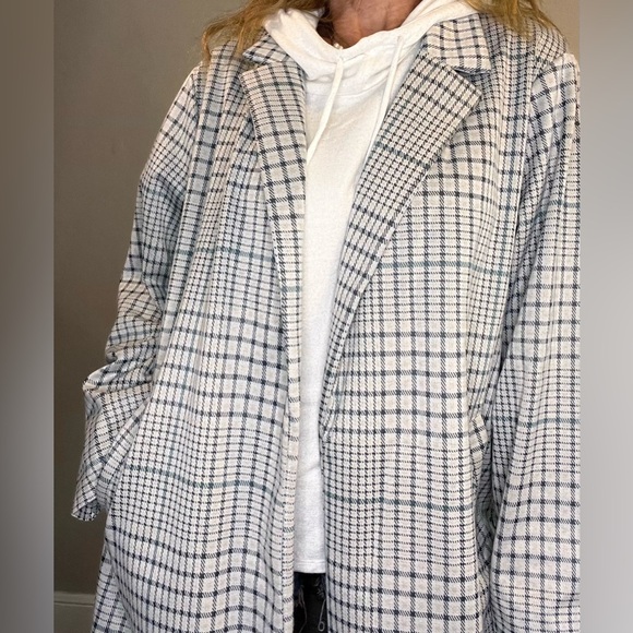 Long length plaid blazer/jacket - Picture 2 of 14